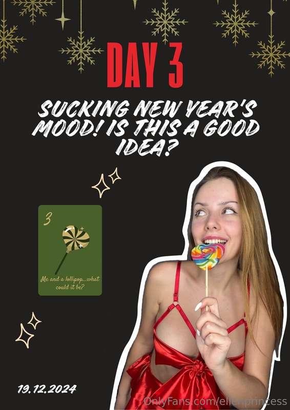 The third day of Advent has to do with a lollipop! 😋🍓I'm sur..