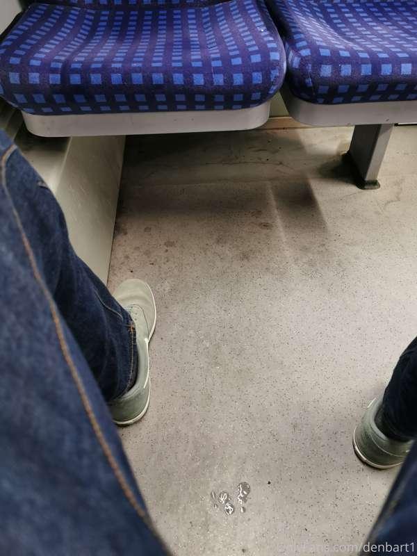 Cumshot in the train