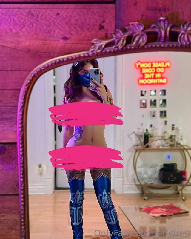 BARE ASS NAKED KITANA COSPLAY🔞🥵