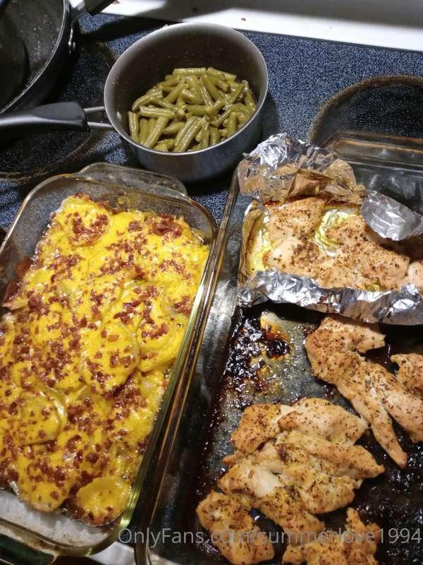 Cooked Lime chicken with roasted garlic herbs ..potatoes wit..