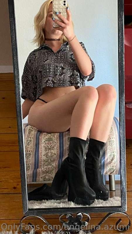I want to step on you in these boots very badly, I want to f..