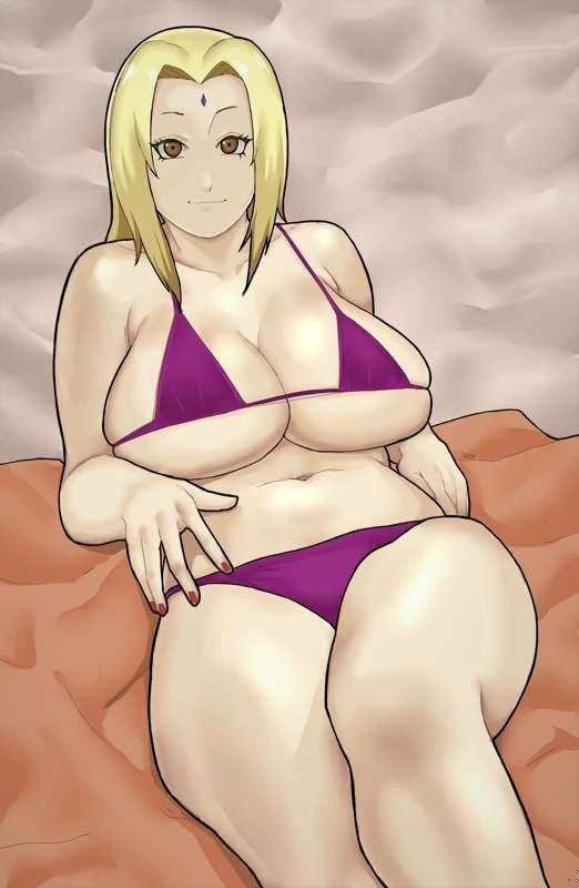 Tsunade hanging out at the beach
