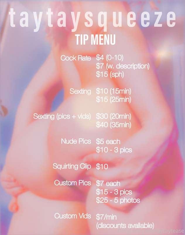 ✨TIP MENU✨