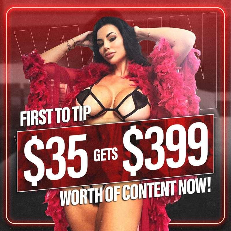 First Fan to tip gets 399$ worth of content! 🥵 