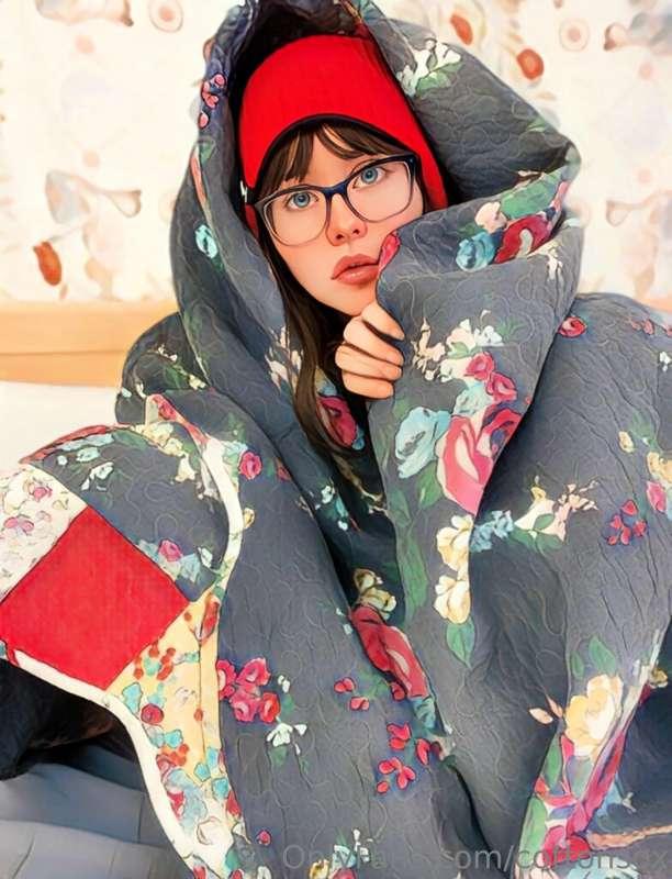 It is cold, wanna come snuggle in here with me?