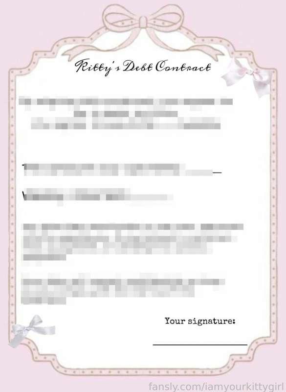 who signing up for kitty’s debt contract today? 💓