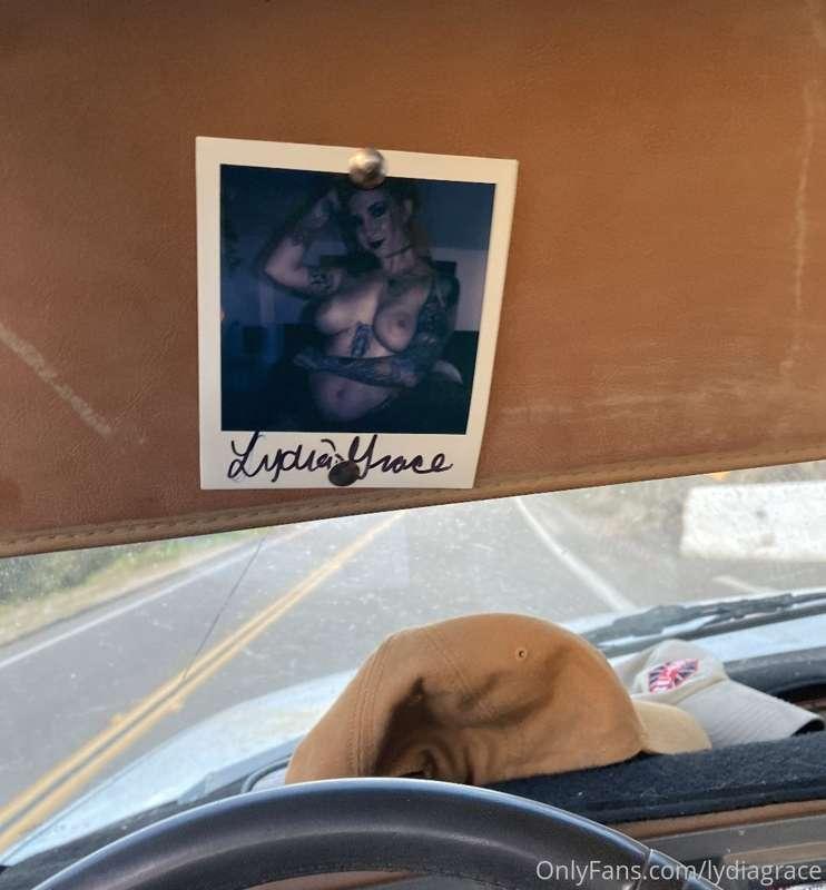 A fan sent me this. What a great place to put my Polaroid 🥰🥰..