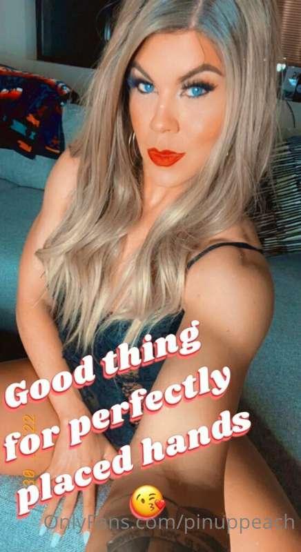 Perfectly placed hand, to entice you to cum see when it’s wr..