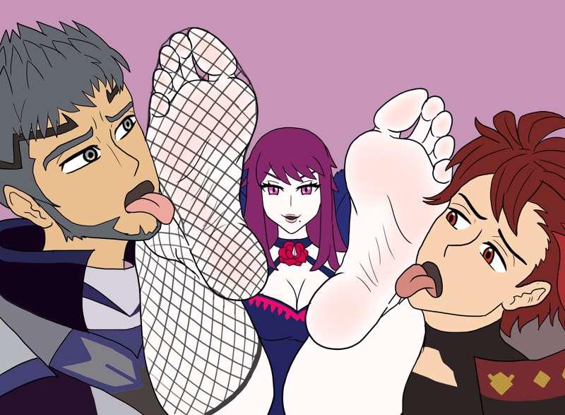 Ivy's licked feet [Lineart and colors][Commission]