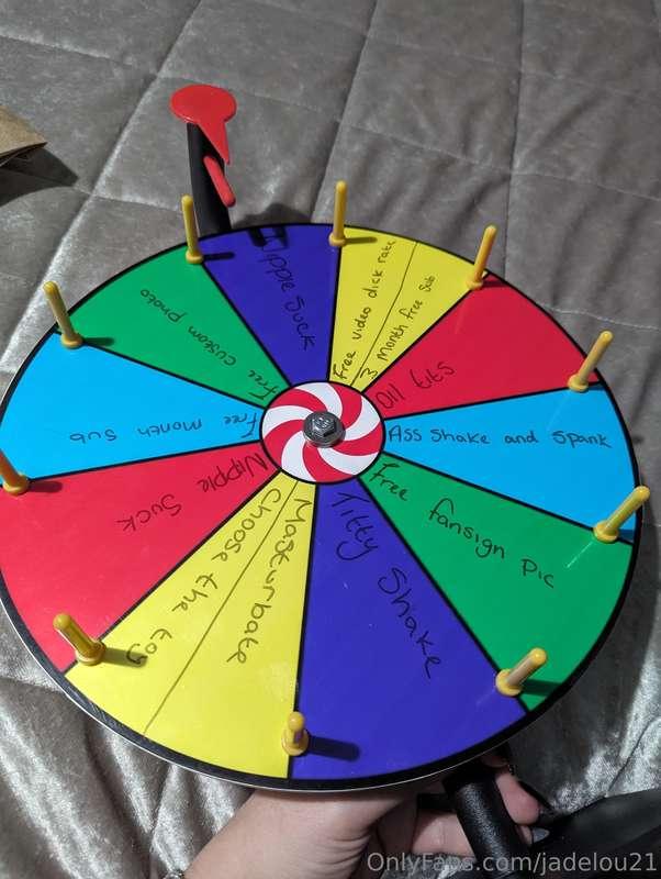 My new wheel for live shows! Spin the wheel tomorrow night i..