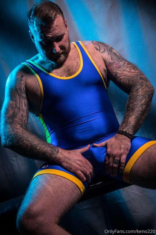 Blue Wrestling Singlet - set 2 of 2