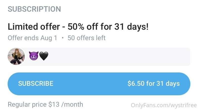my main page is 50% off for the next 50 subscribers! 🥰 come ..