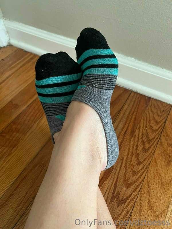 Sweaty, stinky socks! I'm wearing these to my Barre class to..