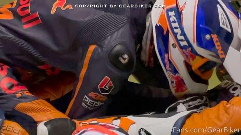 My gay biker friend sent me to bed in Gear. With the only re..