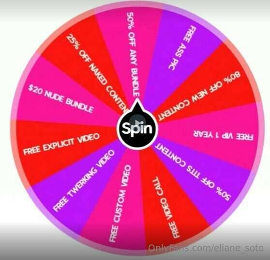 Wanna play? 😈 

1 spin x $5
3 spins x $10