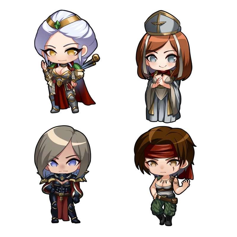 Female NPC chibi artworks