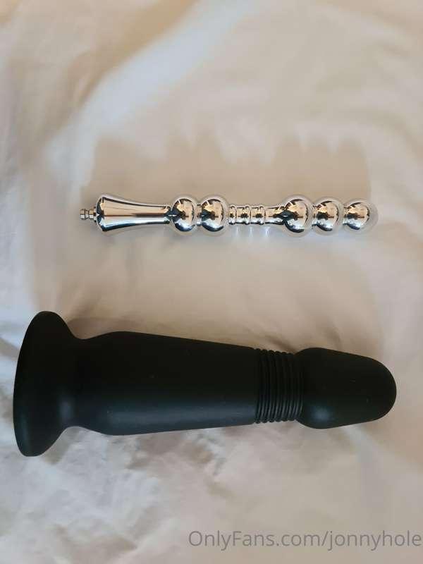 New toys for the fuck machine arrived today. One is a bit sm..