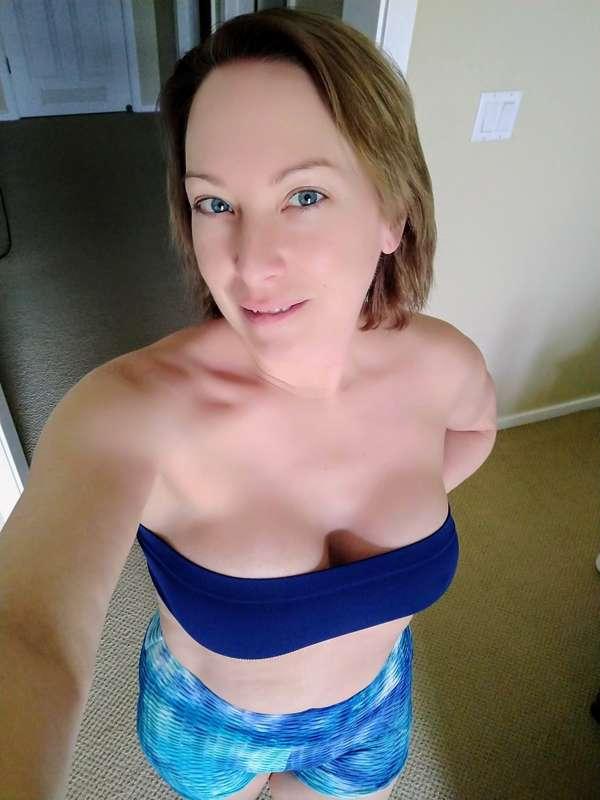Thoughts on this tube top? Want to see more of me? @only_ste..