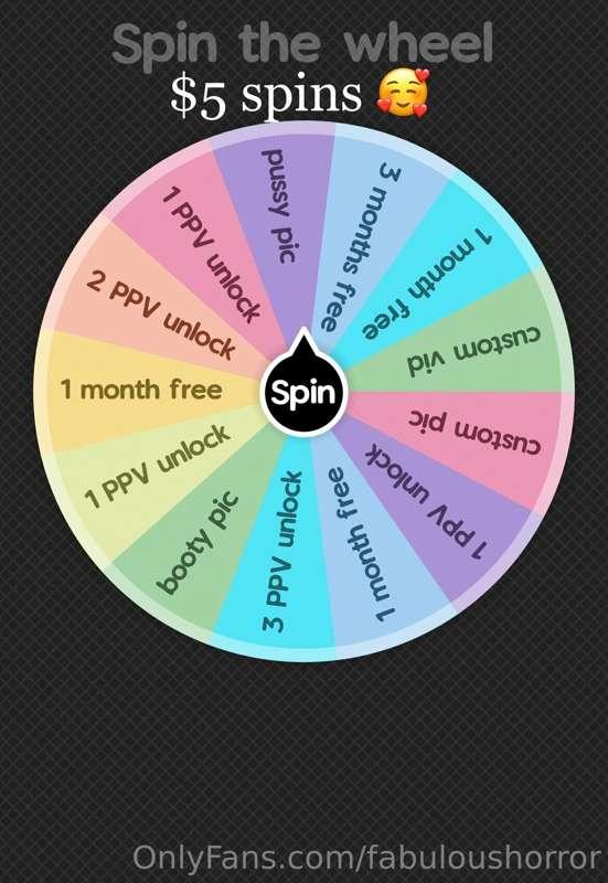 Spin my wheel 💘