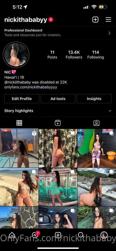 Follow my new ig if u haven’t already