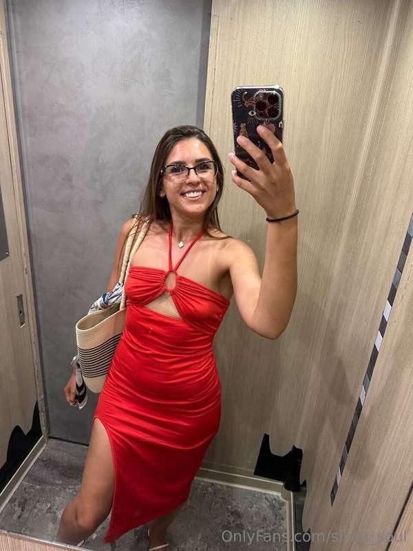 A red dress always adds +100 to confidence and +200 to mood ..