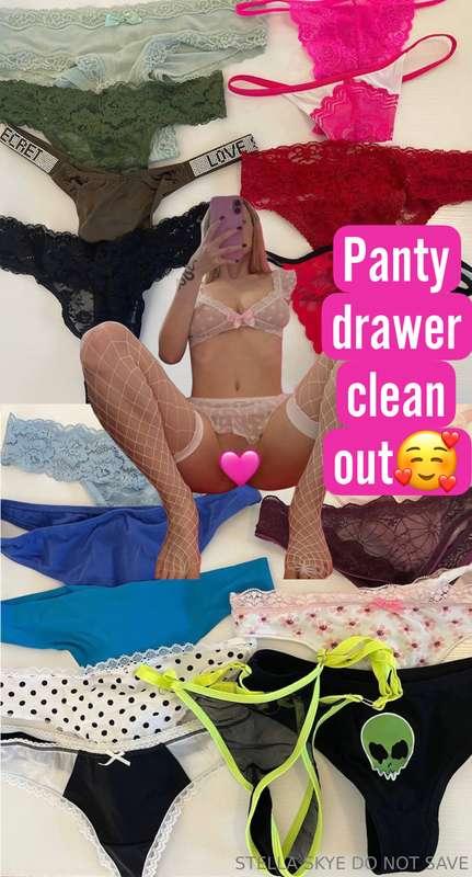 Cleaning out my panty drawer 🥰👅 I have some of my favorite p..