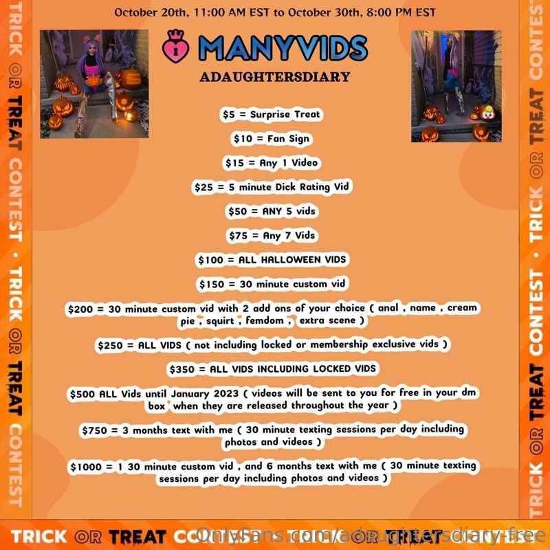 Don't forget the contest has started 🎃
