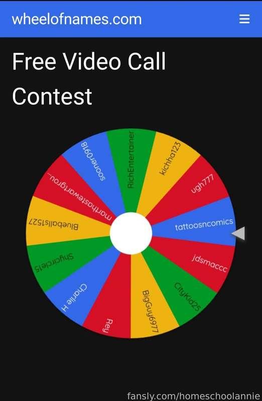 I will be creating a video where I spin the wheel to select the winner of the free video call. Should be posted this evening.