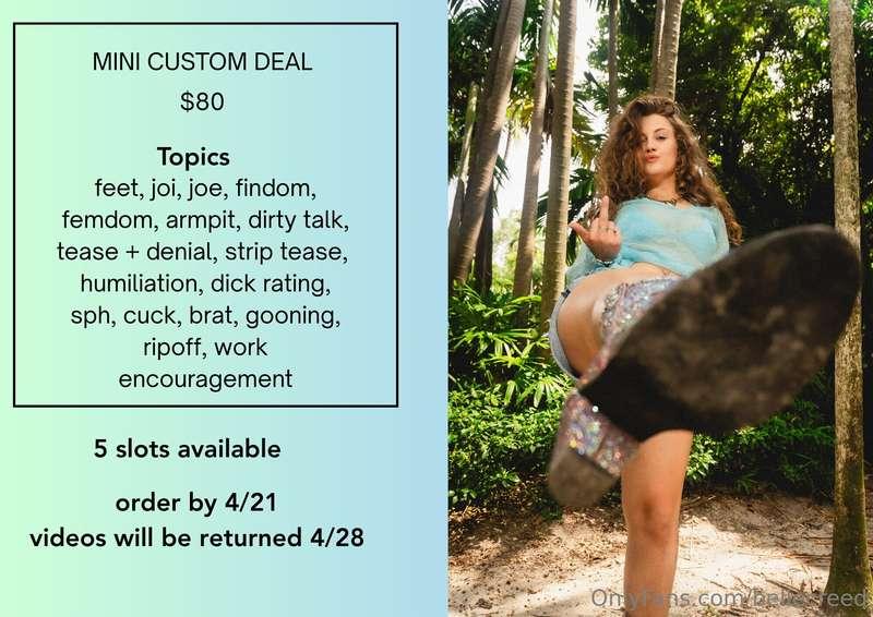 If you've been curious about ordering custom content now is ..
