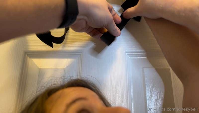 A fun POV where you strap my hands to the hall closet and le..