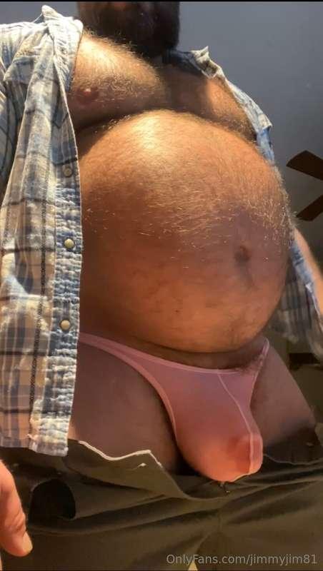 Wearing a boy’s slutty thong 