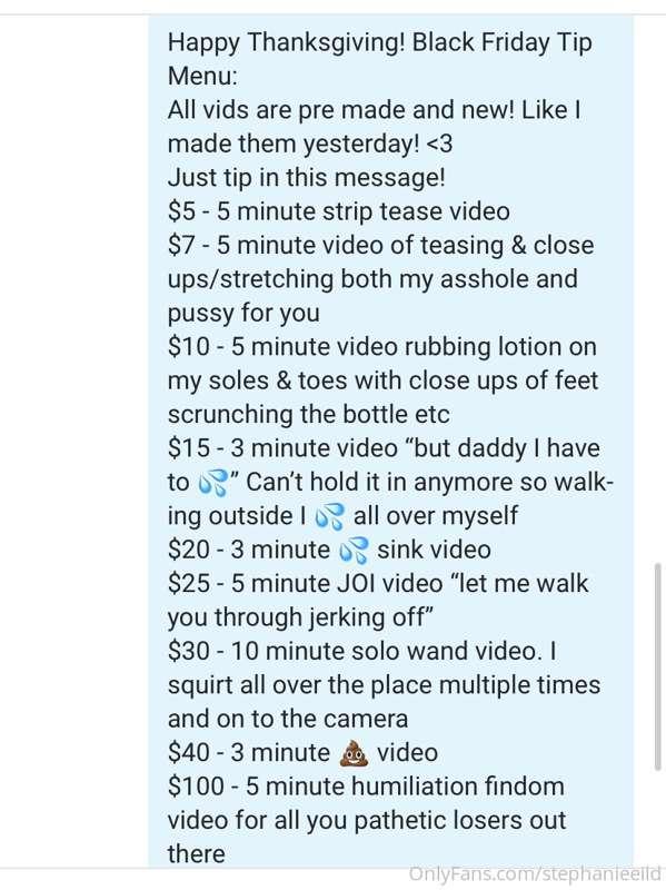 I’m case anyone missed the Black Friday tip menu!