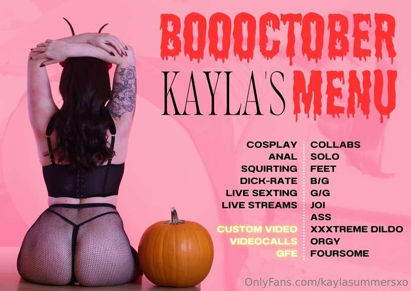 Boo-October Menu!Let's spice up our chilly spooky night, DM ..