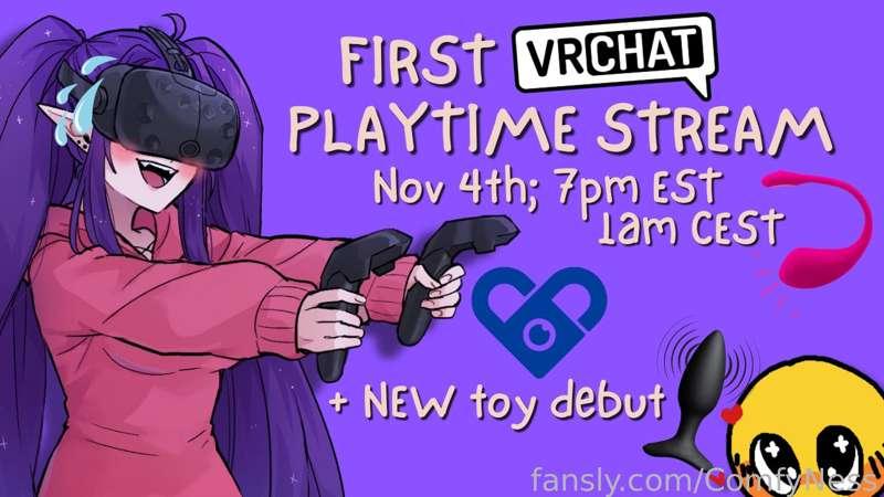 The wait is almost over; I'm getting ready to do my very first VRChat Playtime stream on Saturday! I hope you guys are as excited as me - especially considering I'll be introducing a new toy.. Can't wait to have all my holes filled live for you guys~~
can you hold it, just for a few more days? ♡

♡ THIS STREAM WILL BE FOR SUBCRIBERS ONLY ~ from the Play Together tier and up! ♡