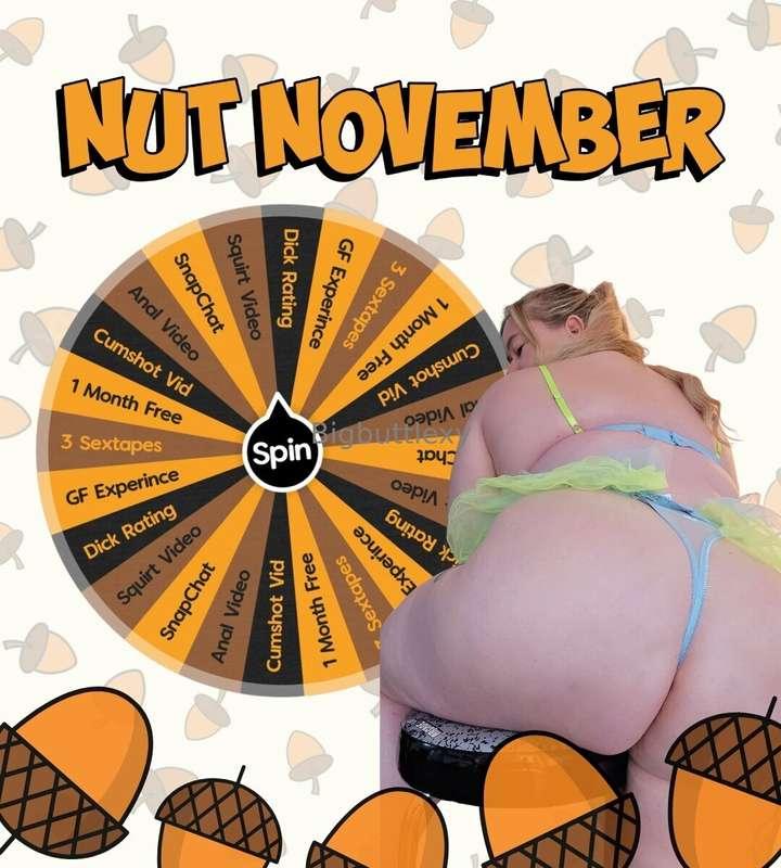 💦🥜 NUT NOVEMBER WHEEL 💦🥜SPIN THE WHEEL AND NUT FOR ME 💦1 spi..