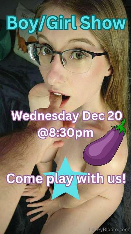 🍆 BOY/GIRL LIVE SHOW on my PREMIUM PAGE @LaceyBloom🍆

⭐ TOMO..