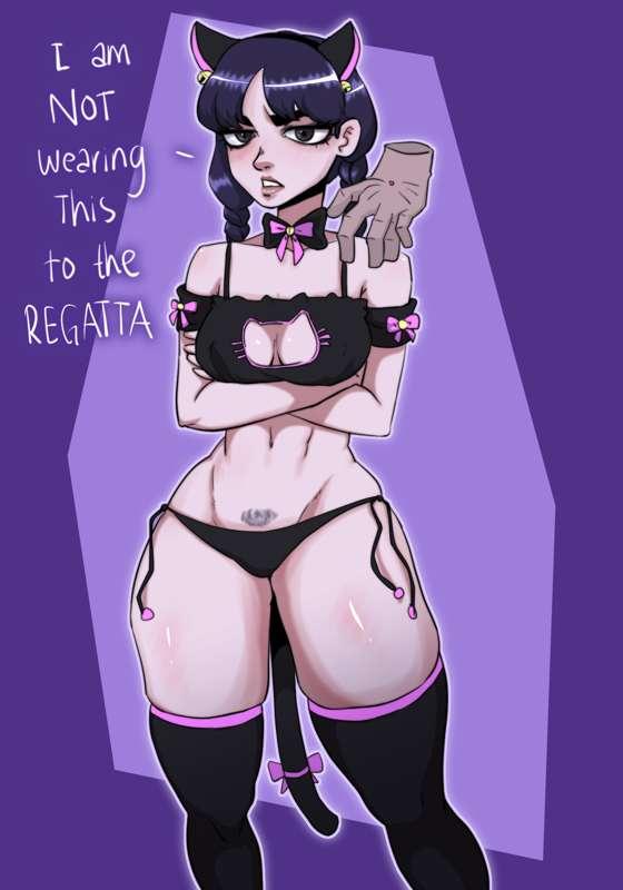 Wednesday Neko Costume(Full cake request)
