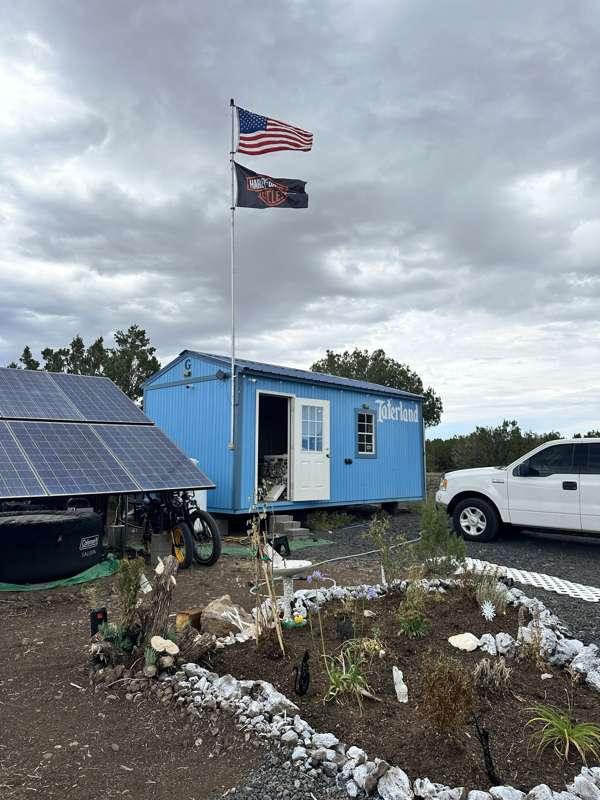Fixed the flag pole again. 