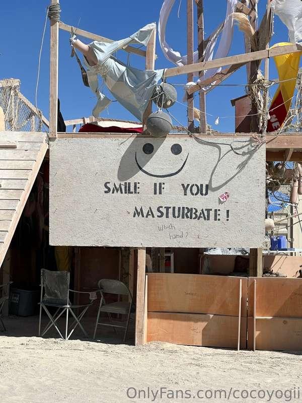 Hi loves from burning man! Fun sign I spotted at the festiva..
