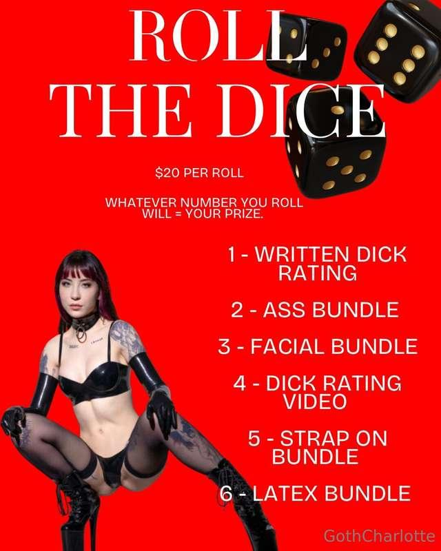 🎲 READY TO ROLL THE DICE? 🎲 You can roll as many times as yo..