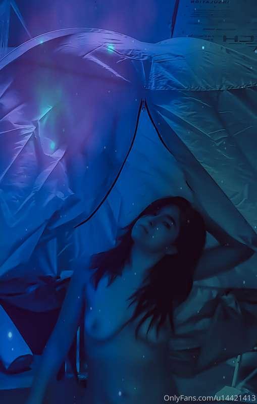 I put my tent up inside and fell asleep in it.I have a frien..