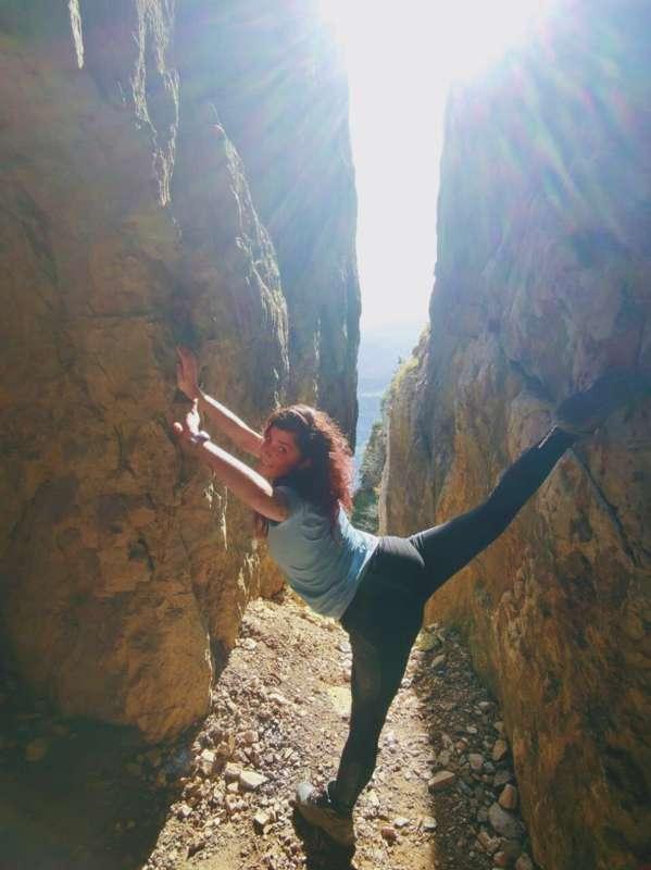 Mixing hiking with dancing!