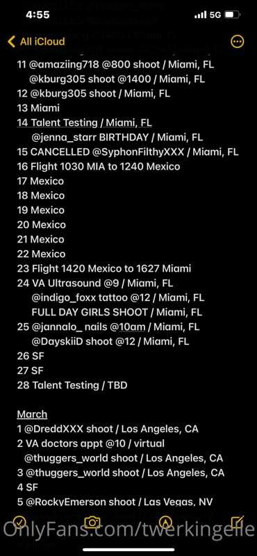 This is my schedule for the next couple weeks. I need to pay..