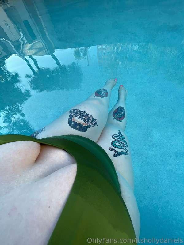 Watching my body jiggle in the water is one of my favorite t..