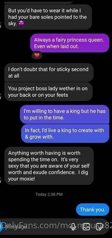 We had been talking about wearing a 👑 crown. And then said e..