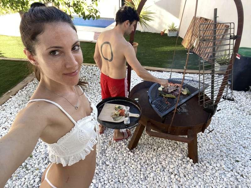 Trying our new grill 🥰
