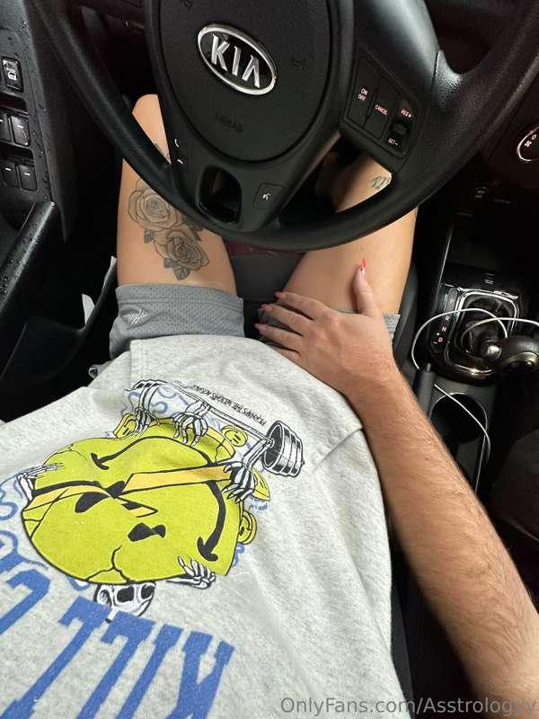 His hand on my dick while I drive though ;D