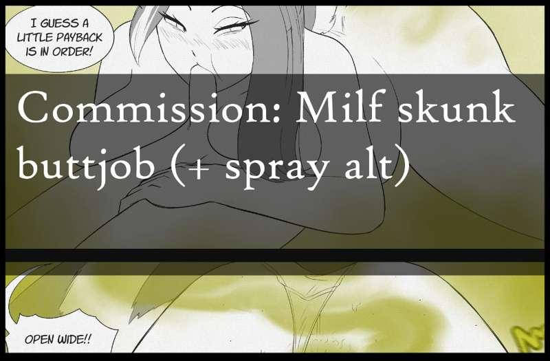 Commission: Milf skunkgirl Malina gassy buttjob