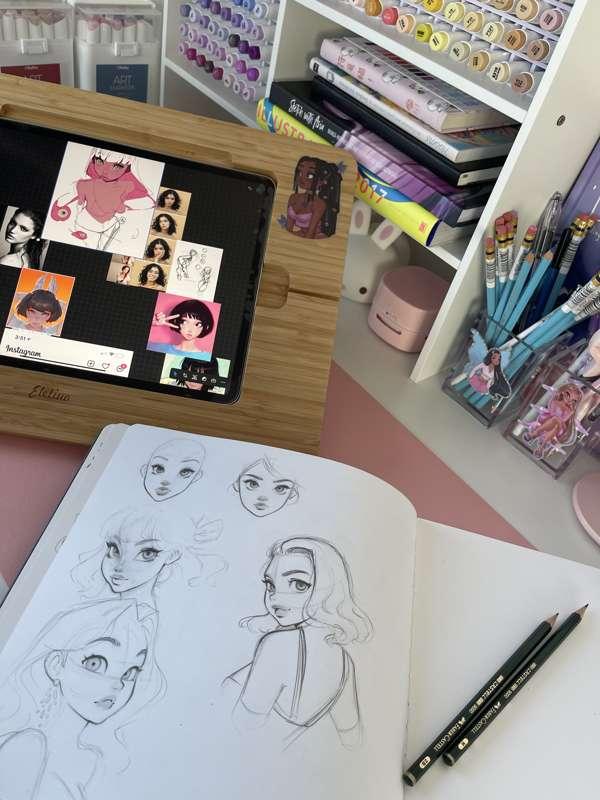 My Art Space + Drawing Studies 🥰