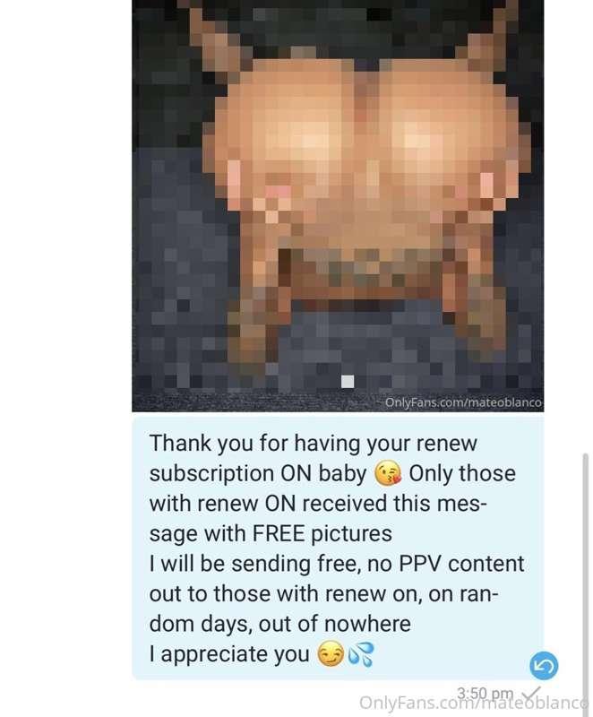 Did you receive my message? 😜 I will be sending free, no PPV..